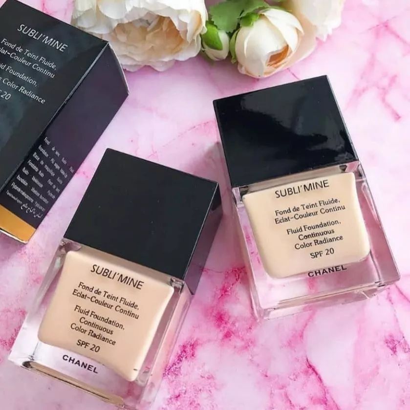 Chanel Sublimine Fluid Foundation Continuous Color Radiance SPF 20 Shade 101 Exact Champagne Long Lasting Smooth Finish 75ml View Gallery - Pakistan