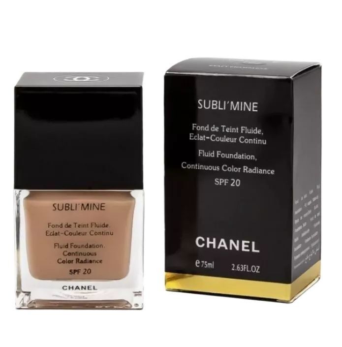 Chanel Sublimine Fluid Foundation Continuous Color Radiance SPF 20 Shade 101 Exact Champagne Long Lasting Smooth Finish 75ml View Gallery - Pakistan