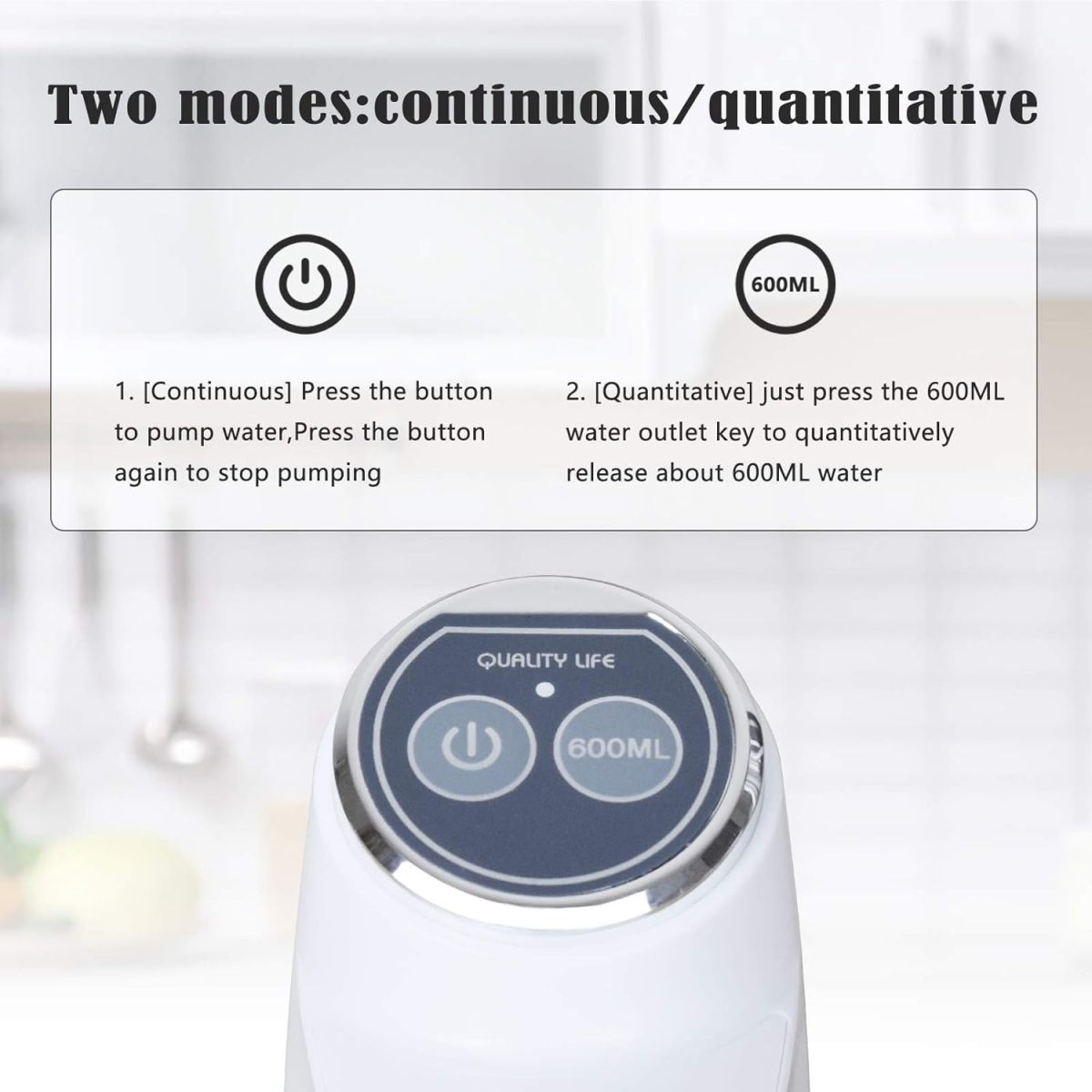 Mclassic MD-03 Touch Intelligent Electric Water Pump – Rechargeable Automatic Dispenser For Bottled Water With One-Touch Operation (Random Color) View Gallery - Pakistan