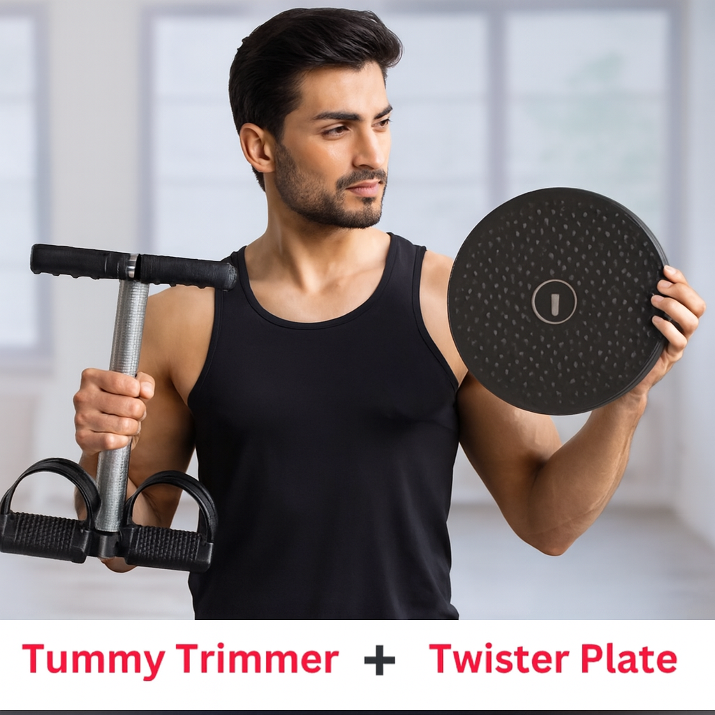 Twister Exercise Machine & Tummy Trimmer | Home Gym Fitness Equipment Set View Gallery - Pakistan
