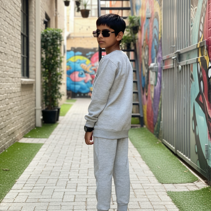 Kids Fleece Tracksuit | Sweatshirt & Pajama Set for Baby Boys – Warm, Comfy Winter Outfit for Daily Wear FOR BABY AND KIDS View Gallery - Pakistan