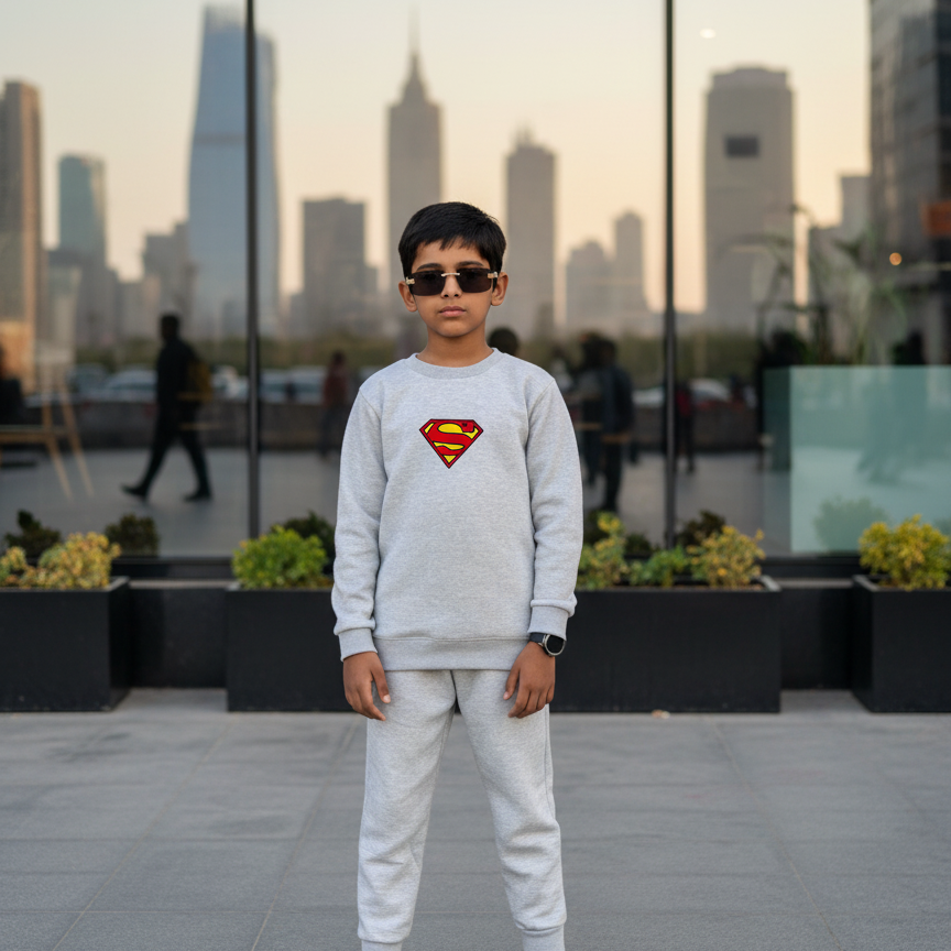 Cool Kids Tracksuit | Winter Casual Sweatshirt & Trouser Set for Boys & Girls – Warm, Comfy & Stylish Winter Outfit FOR BABY AND KIDS View Gallery - Pakistan
