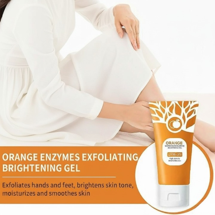 Orange Enzymes Exfoliating &amp; Brightening Gel | Deep Cleansing Face Gel for Smooth, Glowing &amp; Refreshed Skin (60ml)