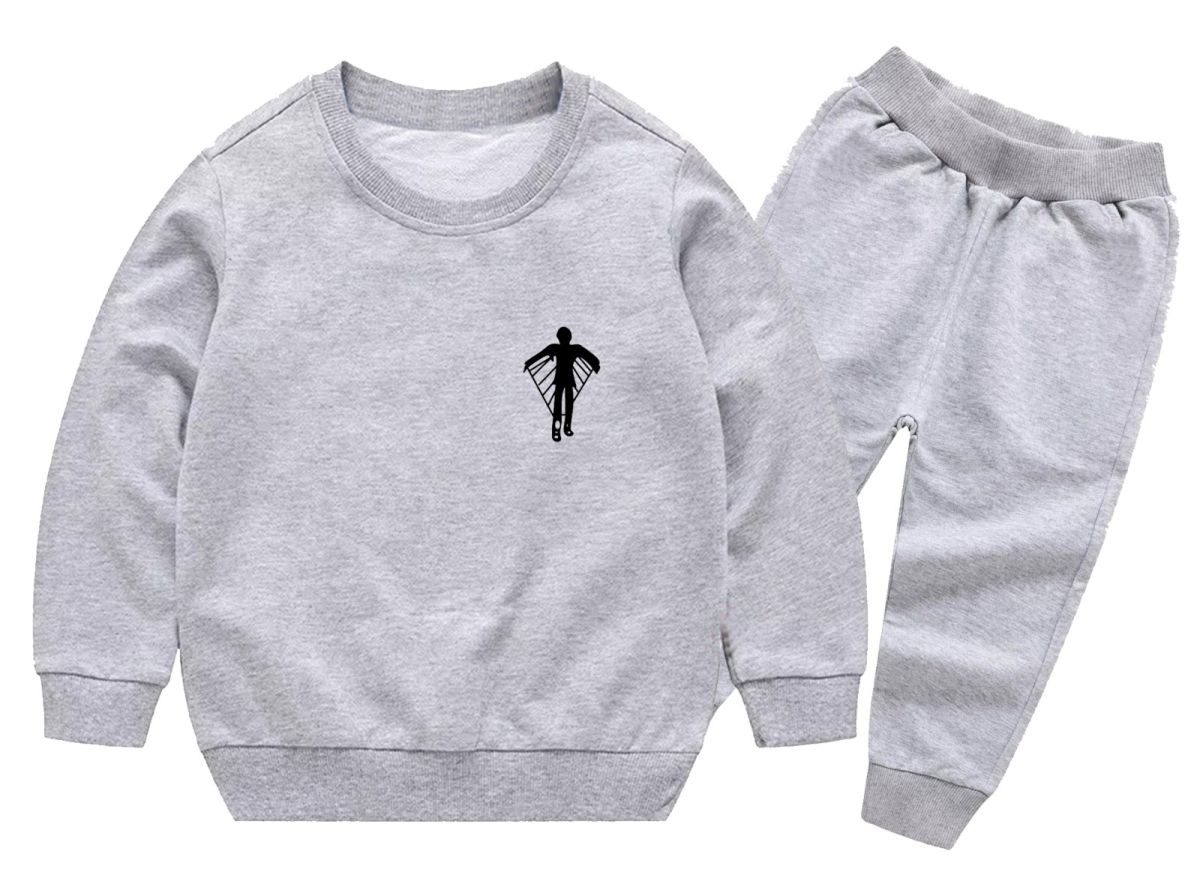Boys Grey Tech Crew Neck Sweater – Soft Cotton Blend Sweatshirt | Casual Warm Long Sleeve Top for Fall &amp; Winter FOR BABY AND KIDS