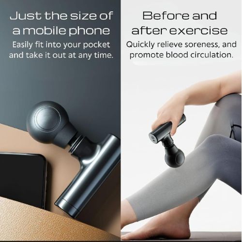 Mini Deep Tissue Massager, USB Charging, Lightweight Portable Percussion for Athletes, Noiseless Fitness equipment