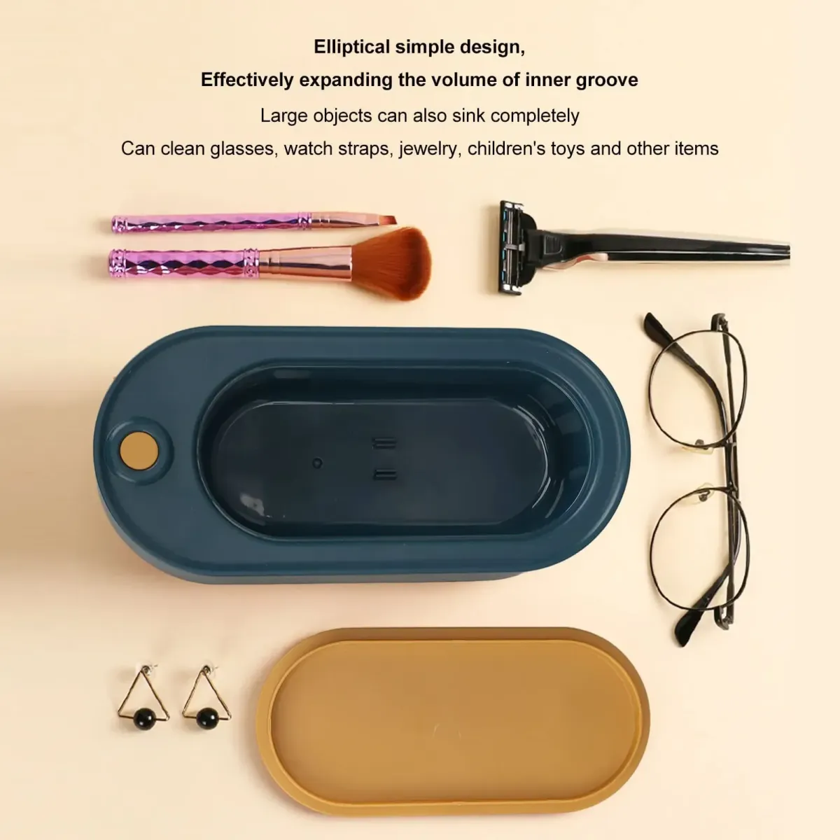 High-Frequency Vibration Ultrasonic Cleaner Machine – Portable Cleaning Device For Jewelry, Glasses, And Watches (Random Color) View Gallery - Pakistan