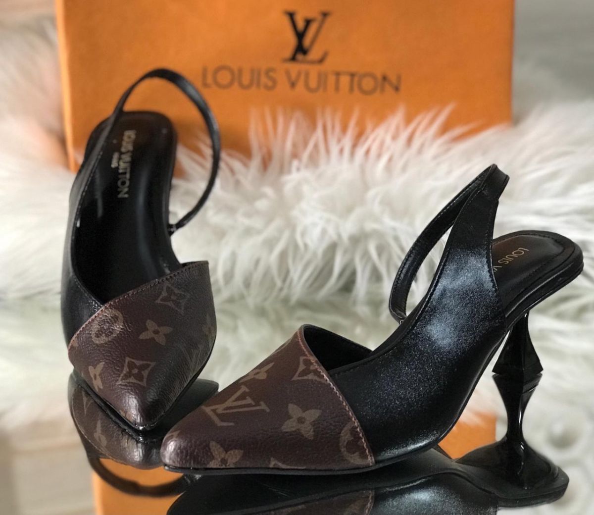 Louis Vuitton Cherie Slingback Pumps | Elegant Designer Heels for Women – Classic Pointed Toe &amp; Signature LV Style