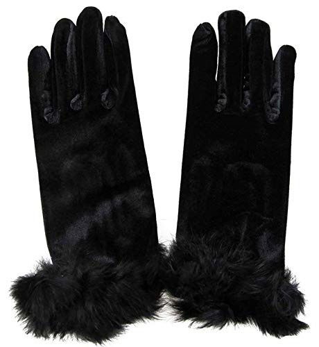 Women’s Winter Velvet Gloves with Fur Cuff | Soft Full Finger Hijab Gloves for Girls – Warm, Elegant & Touchscreen Friendly View Gallery - Pakistan