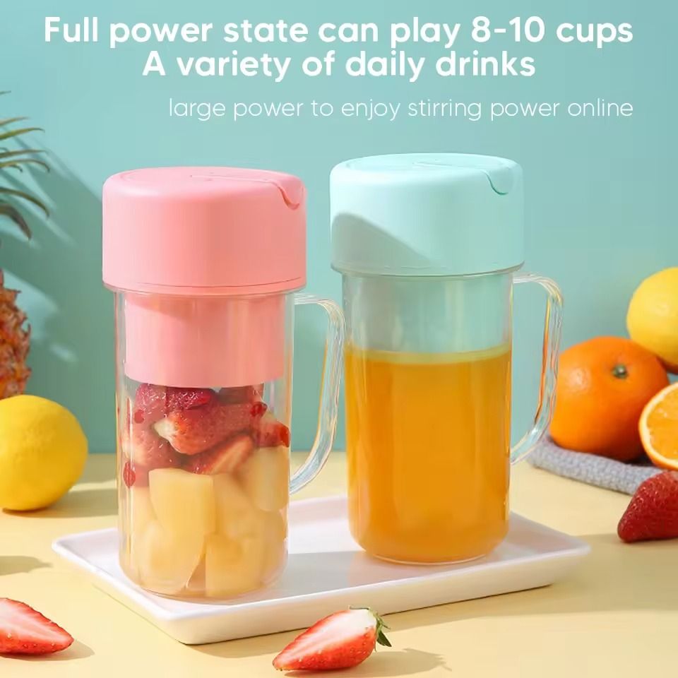Professional Mini Juicer | USB Electric Portable Blender & Smoothie Maker | Stainless Steel Fruit Extractor with Straw View Gallery - Pakistan