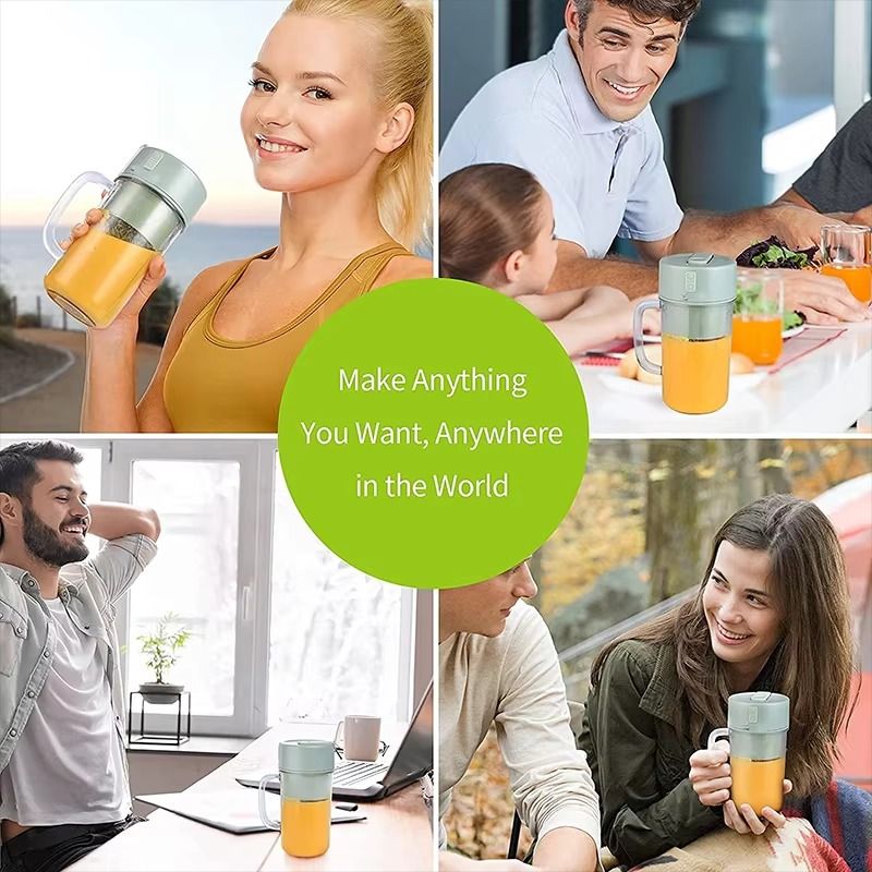Professional Mini Juicer | USB Electric Portable Blender & Smoothie Maker | Stainless Steel Fruit Extractor with Straw View Gallery - Pakistan