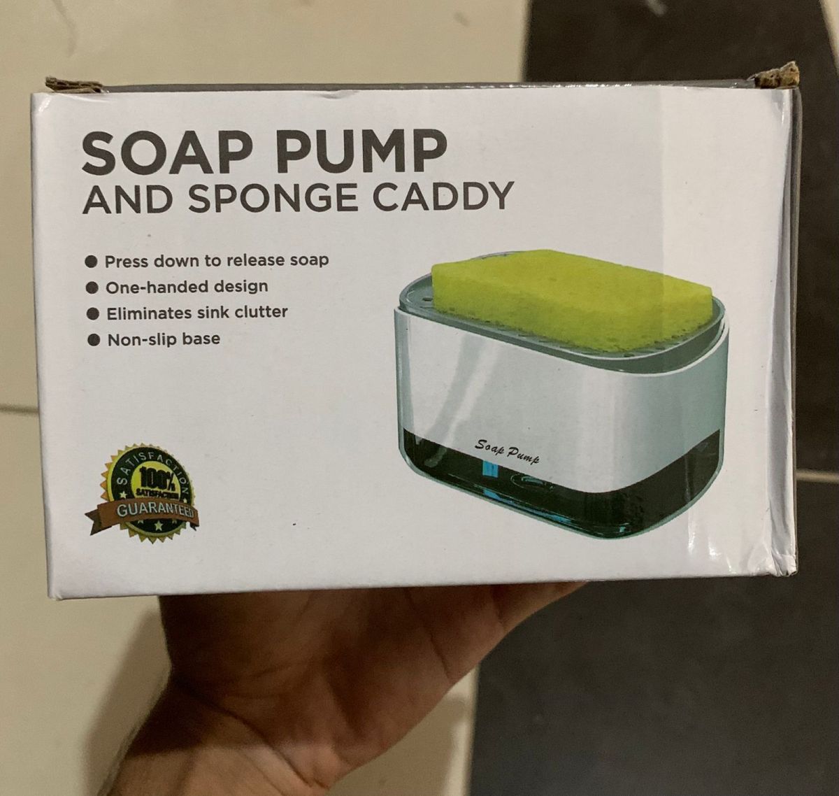 New Soap Pump Dispenser with Sponge | 2-in-1 Kitchen Dishwashing Liquid Dispenser & Sponge Holder for Easy Cleaning View Gallery - Pakistan