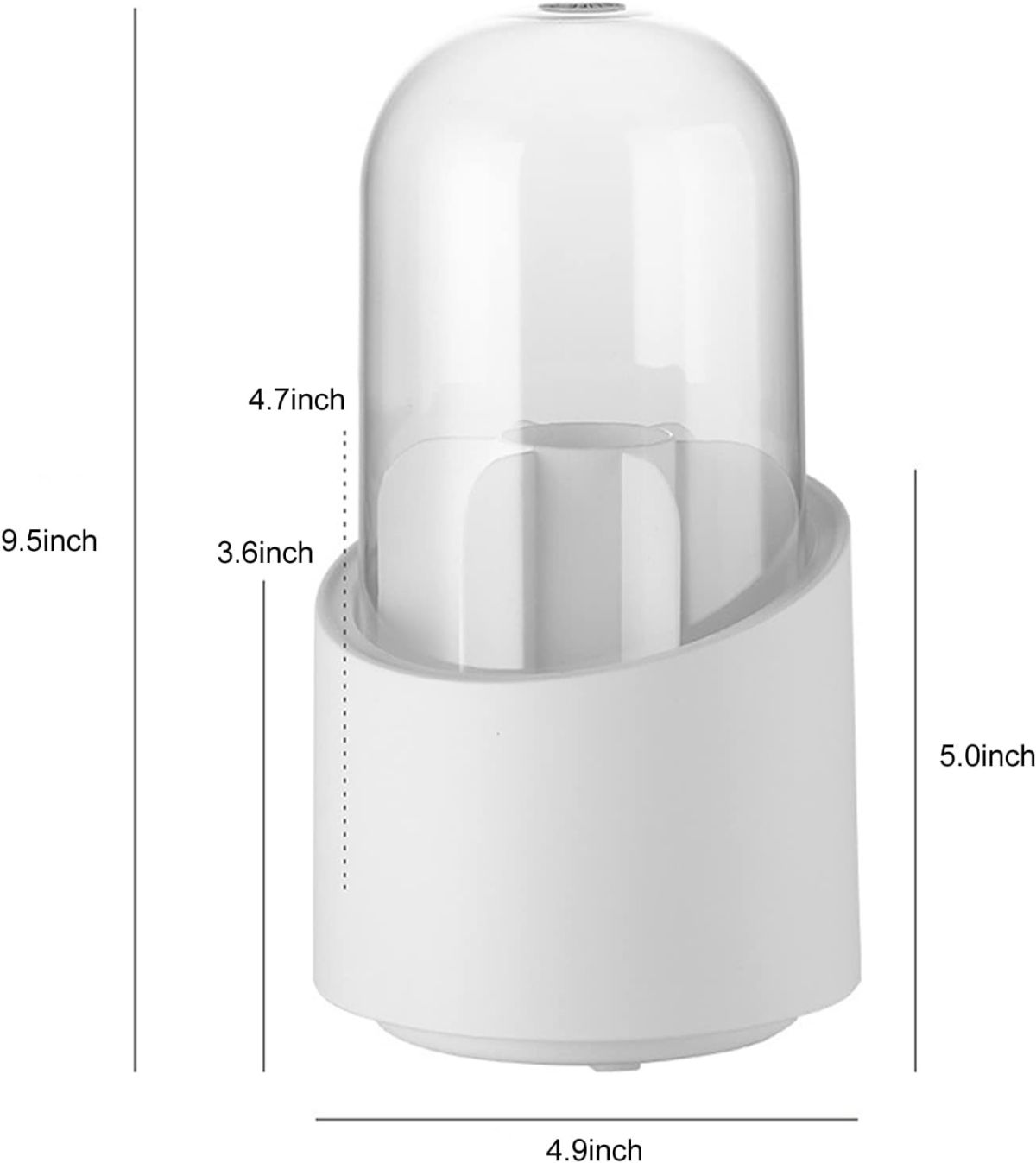 360° Rotating Makeup Brush Storage Box | Desktop Cosmetic Organizer for Brushes, Lipsticks, Eyebrow Pencils & Beauty Tools View Gallery - Pakistan