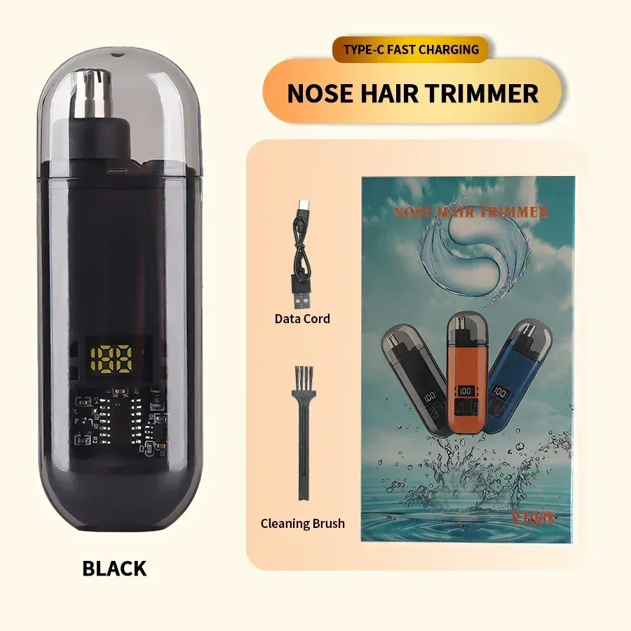 Rechargeable Nose Trimmer Designed For Safe, Quick, And Effortless Hair Removal (Random Color) View Gallery - Pakistan
