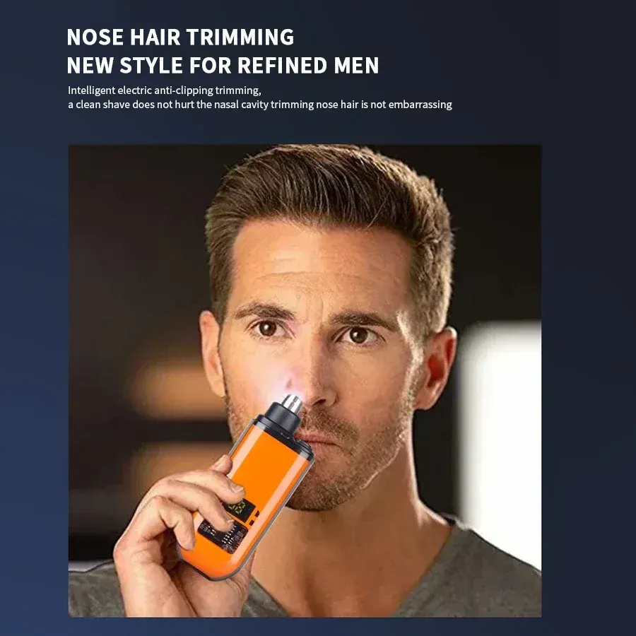 Rechargeable Nose Trimmer Designed For Safe, Quick, And Effortless Hair Removal (Random Color) View Gallery - Pakistan