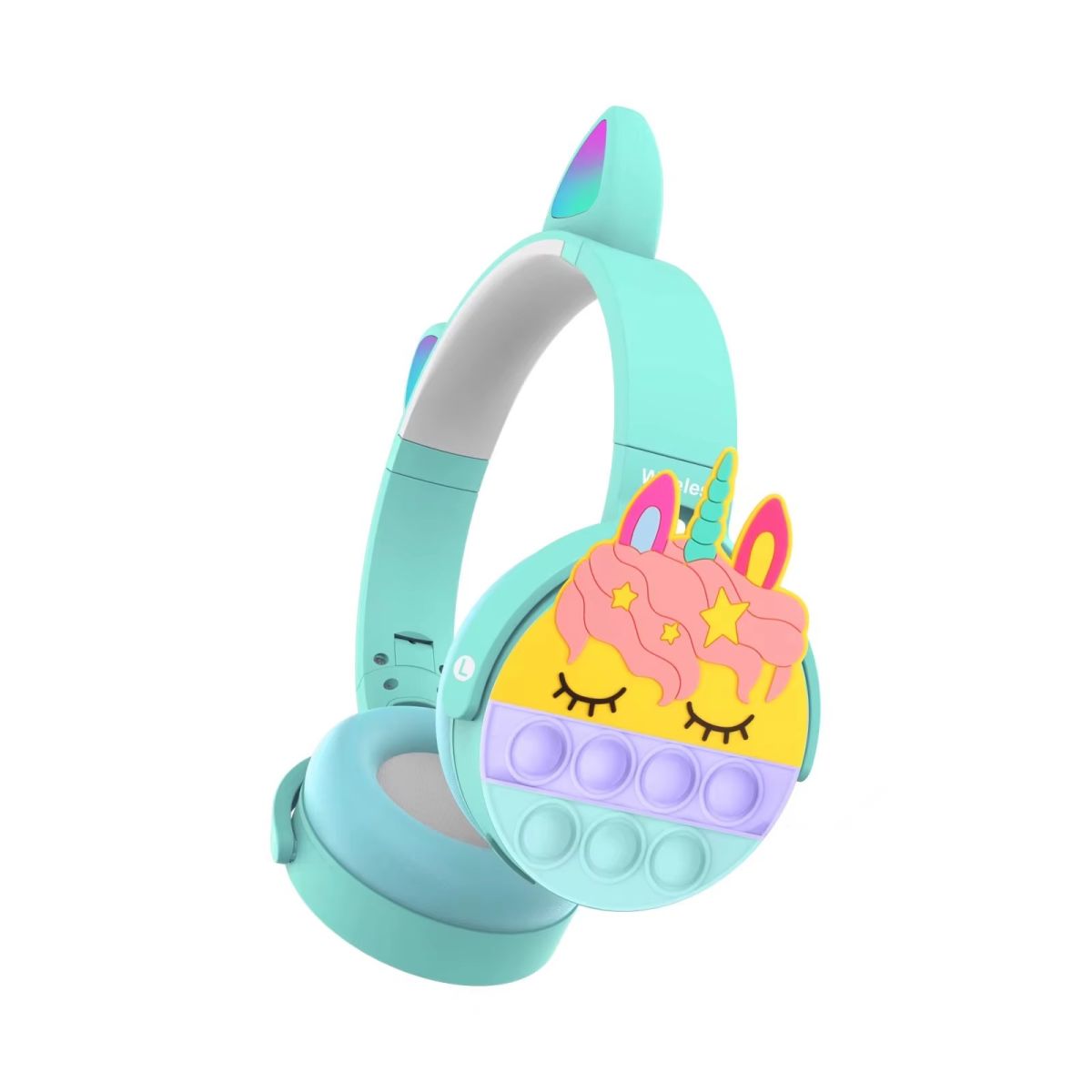 CT-950 Unicorn Bluetooth Headphones | A-POP It Colorful Cat Ear Wireless Headset with LED Lights for Women & Kids View Gallery - Pakistan