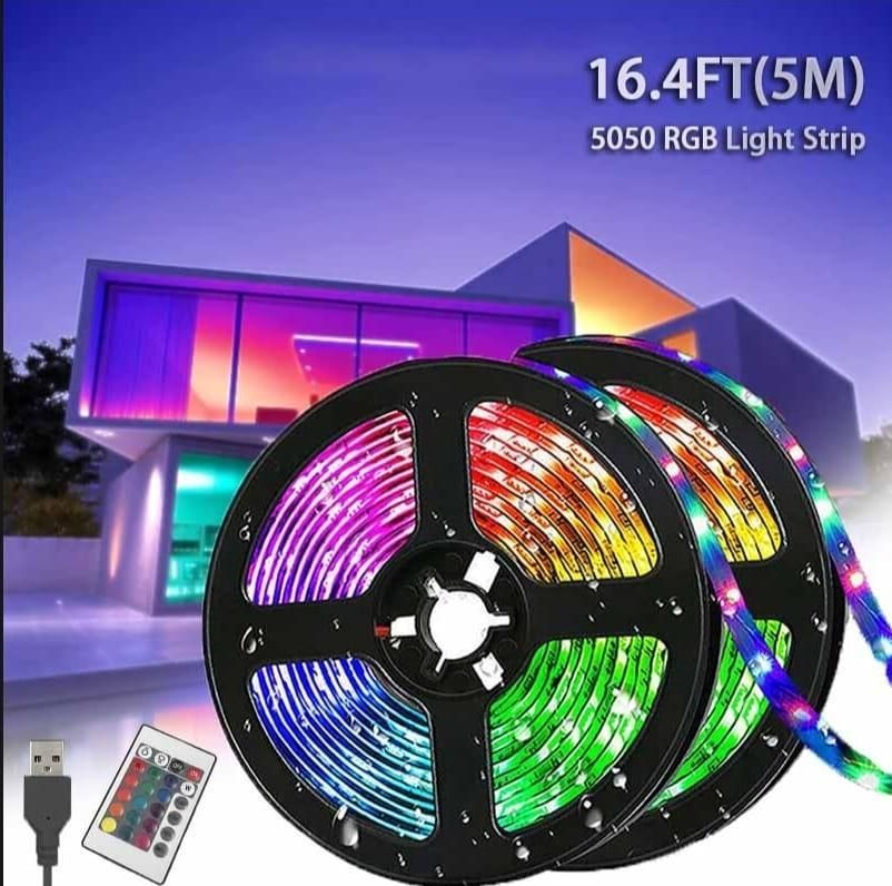 RGB LED Strip Light 16FT | Color Changing Light Strip with Remote &amp; App Control for Room, TV, Party &amp; Home Decoration