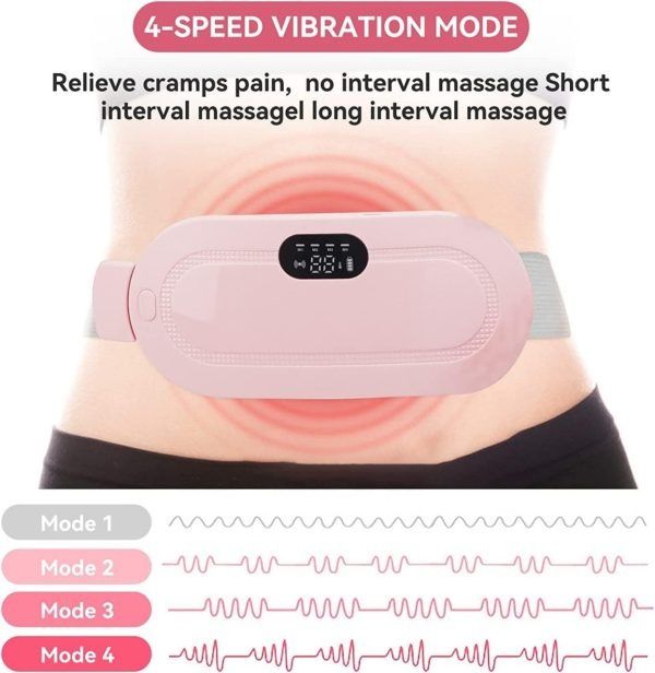 Cramp Relief Belt -Portable Menstrual Heating Pad, Heated Belly Belt For Menstrual Cramp Relief With 3 Heat Levels And 4 Modes, Electric Belt Massage For Women And Girls - View Gallery - Pakistan