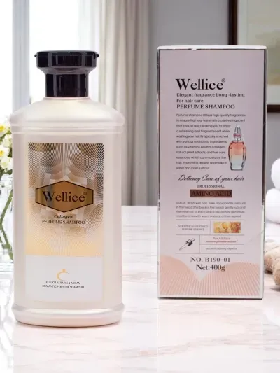 Wellice Collagen Perfume Shampoo – Strengthening Formula with Long-Lasting Fragrance for Smooth & Shiny Hair View Gallery - Pakistan