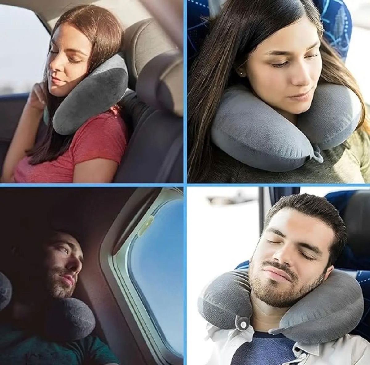 H HOMEWINS 100% Pure Memory Foam Travel Pillow – Soft Neck & Head Support Cushion for Airplane, Car, Home & Office (Black) View Gallery - Pakistan