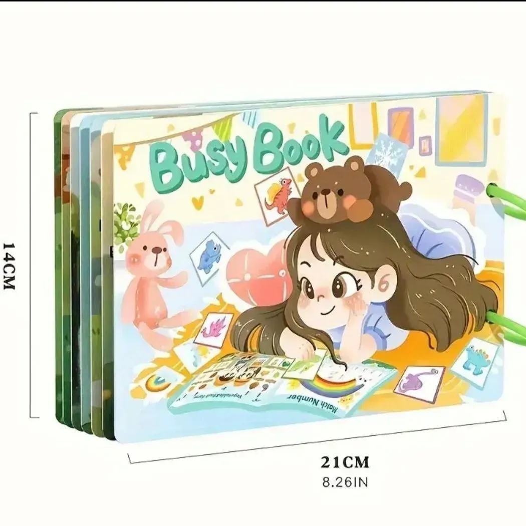 Montessori Quiet Busy Book for Toddlers – 12 Theme Educational Learning Activity Book for Kids | Early Development Toy View Gallery - Pakistan