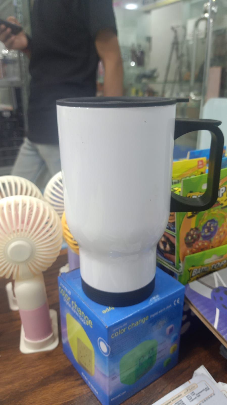 White Glossy Steel Coffee Mug 500ml – Durable Stainless Steel Cup for Hot & Cold Drinks | Office, Travel & Home Use View Gallery - Pakistan
