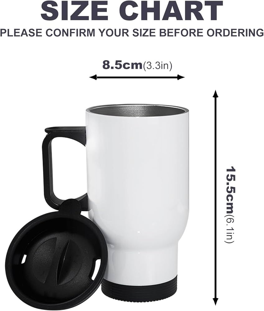 White Glossy Steel Coffee Mug 500ml – Durable Stainless Steel Cup for Hot & Cold Drinks | Office, Travel & Home Use View Gallery - Pakistan
