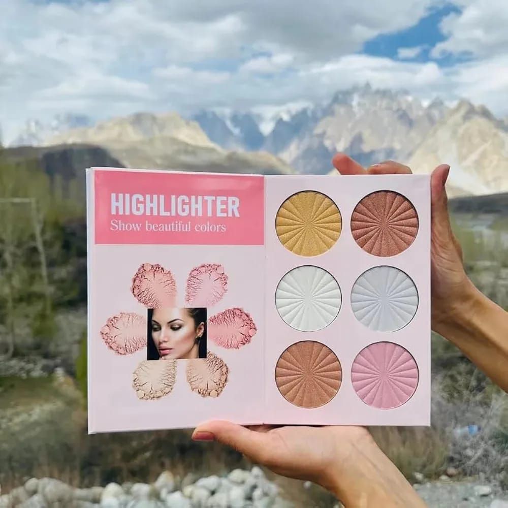 All In One Professional Makeup Palette Book – Complete 4 In 1 Beauty Kit With Highlighters, Contour, Eyeshadow, Blush, And Eyebrow Powders View Gallery - Pakistan