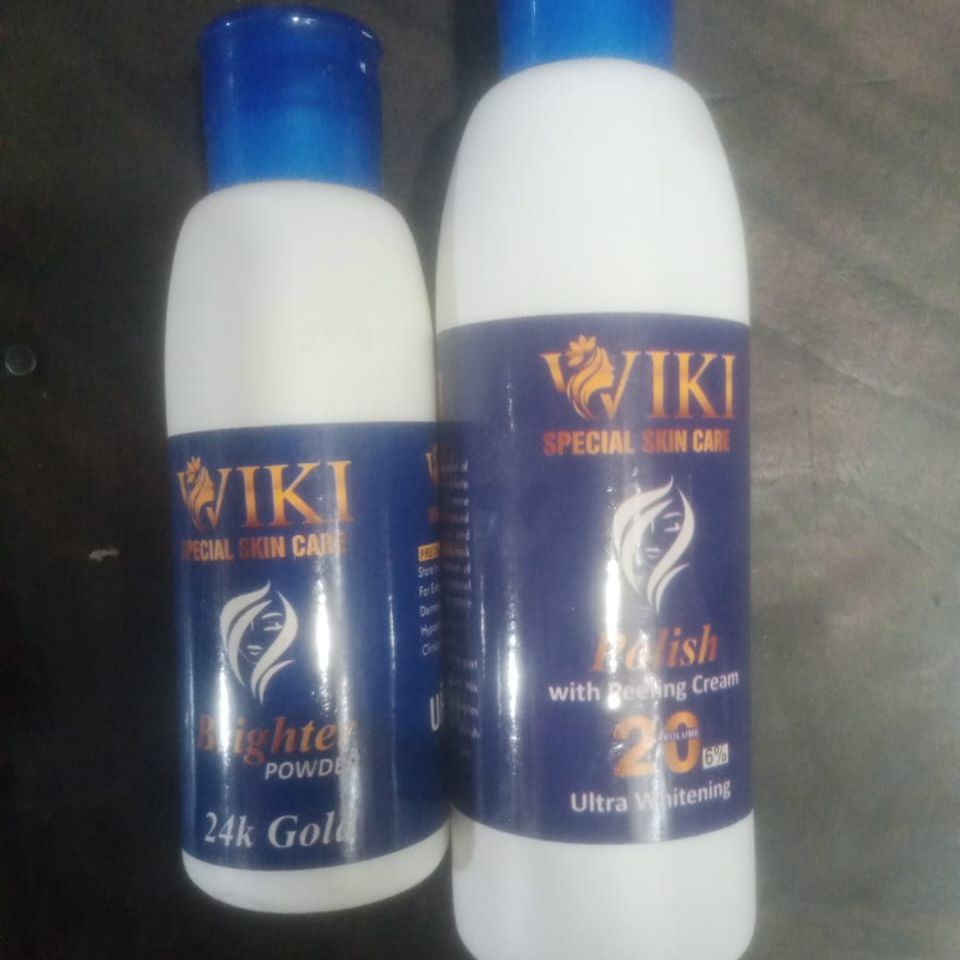 WIKI Special Skin Care Polish With Peeling Cream 200ml & 24K Gold Brighter Powder 100ml – Ultra Whitening Formula View Gallery - Pakistan