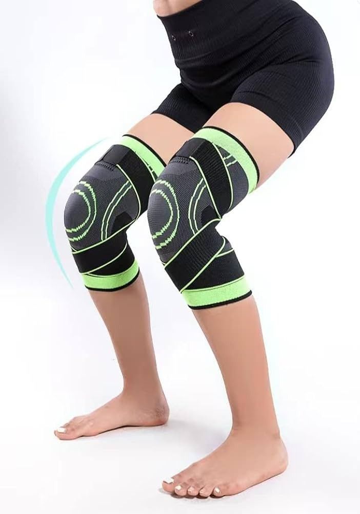 Knee Support Band For Pressure Weaving With 3D Weave Protection Against Injury Pressure Adjustable Knee Support For Men And Women (1 Pc) View Gallery - Pakistan