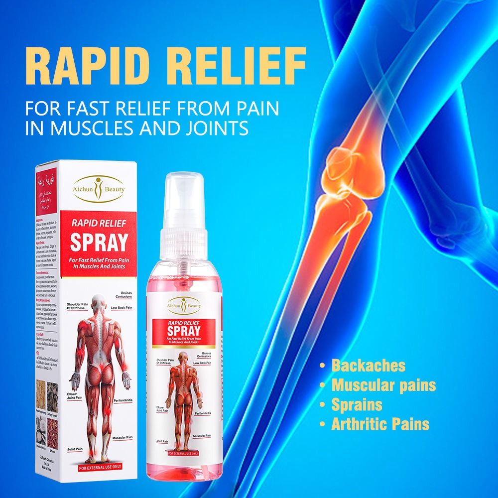 Aichun Beauty Rapid Relief Spray For Muscle And Joint Pain 100ml – Fast Acting Pain Relief Formula For Sore Muscles, Stiff Joints, And Body Aches