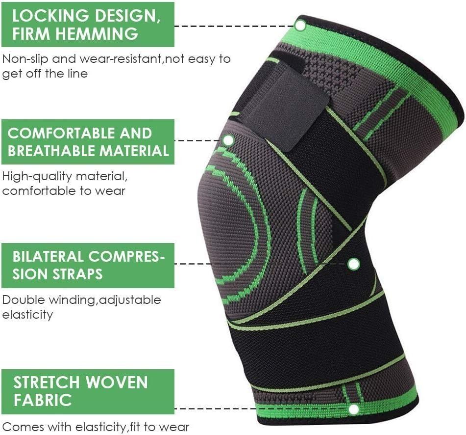 Knee Support Band For Pressure Weaving With 3D Weave Protection Against Injury Pressure Adjustable Knee Support For Men And Women (1 Pc) View Gallery - Pakistan