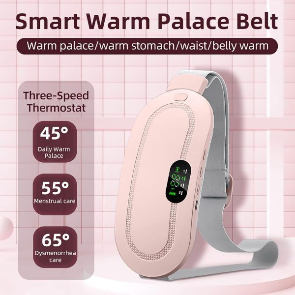 Heating Pad Women Period Pain Cramp Relief Belt | Portable Electric Menstrual Heating Pad With 3 Heat Levels & 4 Massage Modes For Belly And Waist Pain Relief View Gallery - Pakistan