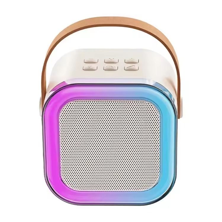 K12 Portable Bluetooth Speaker with Wireless Mic | RGB LED Lights | High Bass Rechargeable Karaoke Speaker for Kids, Home & Outdoor Parties View Gallery - Pakistan