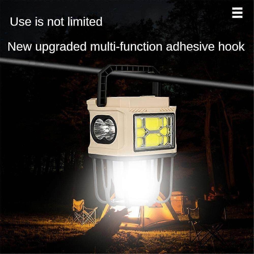 Solar Powered Hanging Camping Light – Dual Charging LED Lantern with USB Port & Hook Design View Gallery - Pakistan