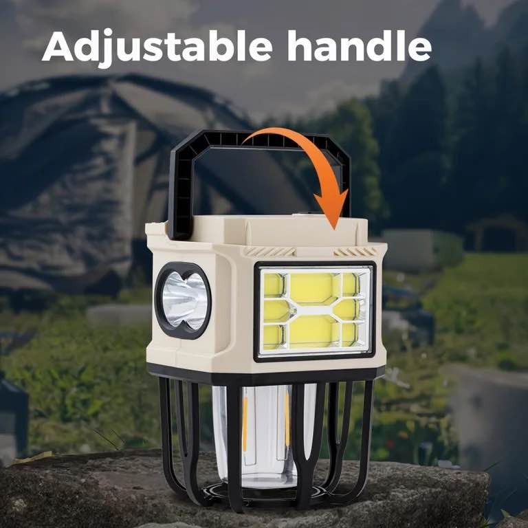 Solar Powered Hanging Camping Light – Dual Charging LED Lantern with USB Port & Hook Design View Gallery - Pakistan