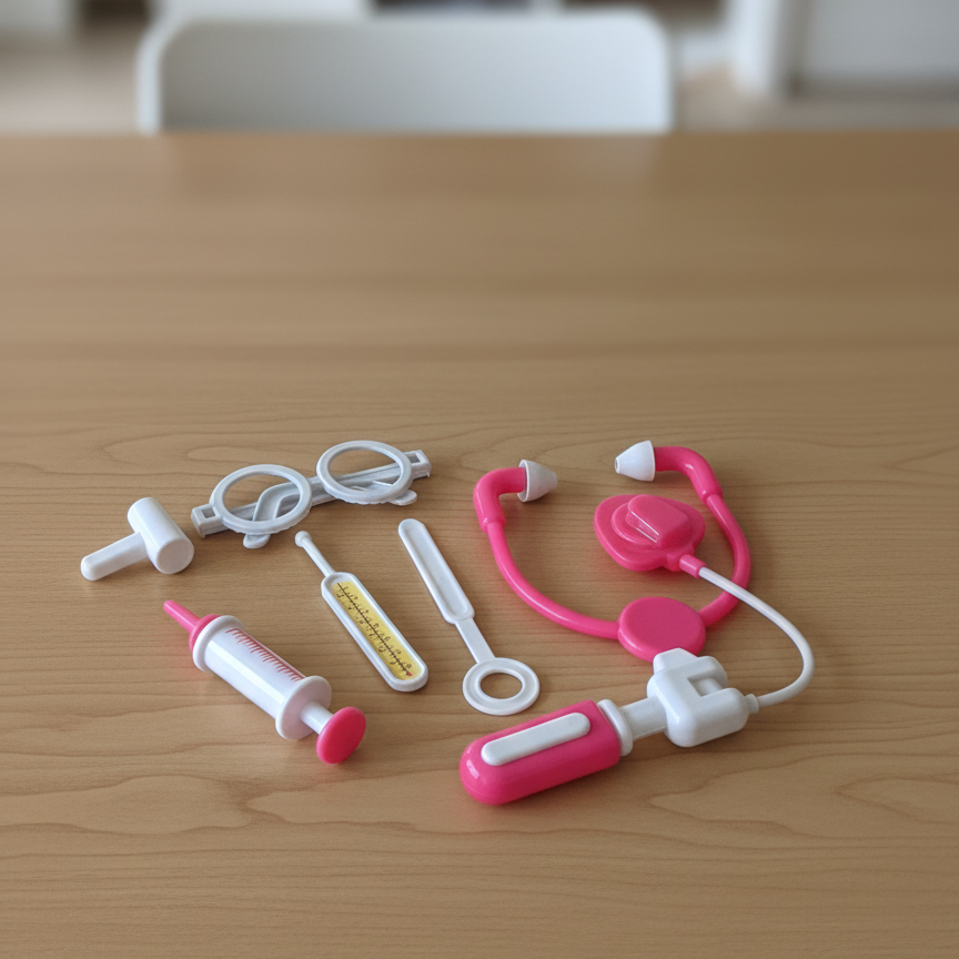 Cute Girl’s Doctor Set For Kids – Educational Medical Role Play Toy Kit With Stethoscope, Syringe, And Glasses For Fun Learning View Gallery - Pakistan
