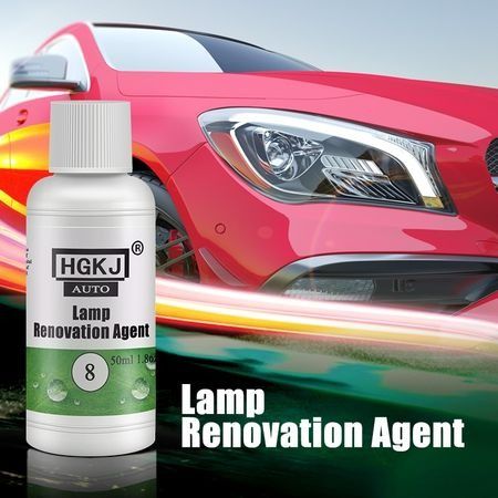 HGKJ-8 50ml Car Headlight Restoration Agent Powerful Cleaner For Clear Shine And UV Protection | Restores Cloudy Yellowed Headlights To Like-New Condition