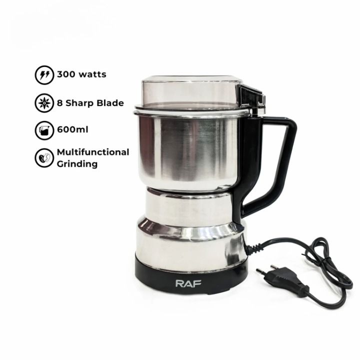 RAF Stainless Steel Electric Coffee Grinder – High-Power Bean & Spice Blender for Home Use View Gallery - Pakistan