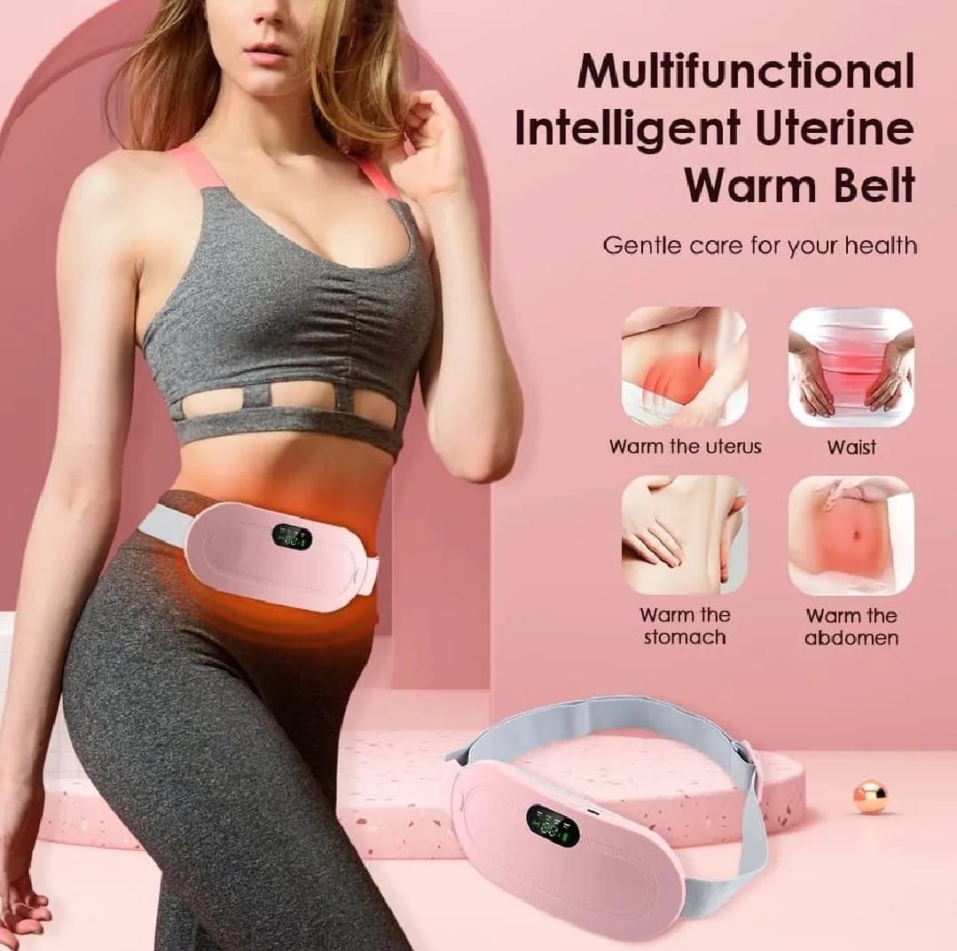 Portable Cordless Heating Pad, Electric Waist Belt Device, Fast Heating Pad with 3 Heat Levels and 3 Massage Modes, Back or Belly Heating Pad for Women, Menstrual Heating Pad, Heating Had for Period Cramps | Cramp Relief Belt