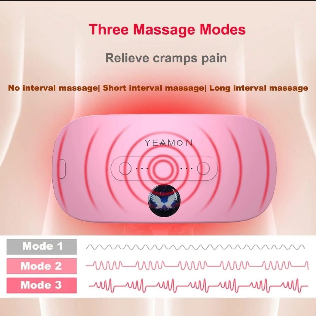 Portable Cordless Heating Pad, Electric Waist Belt Device, Fast Heating Pad with 3 Heat Levels and 3 Massage Modes, Back or Belly Heating Pad for Women, Menstrual Heating Pad, Heating Had for Period Cramps | Cramp Relief Belt View Gallery - Pakistan
