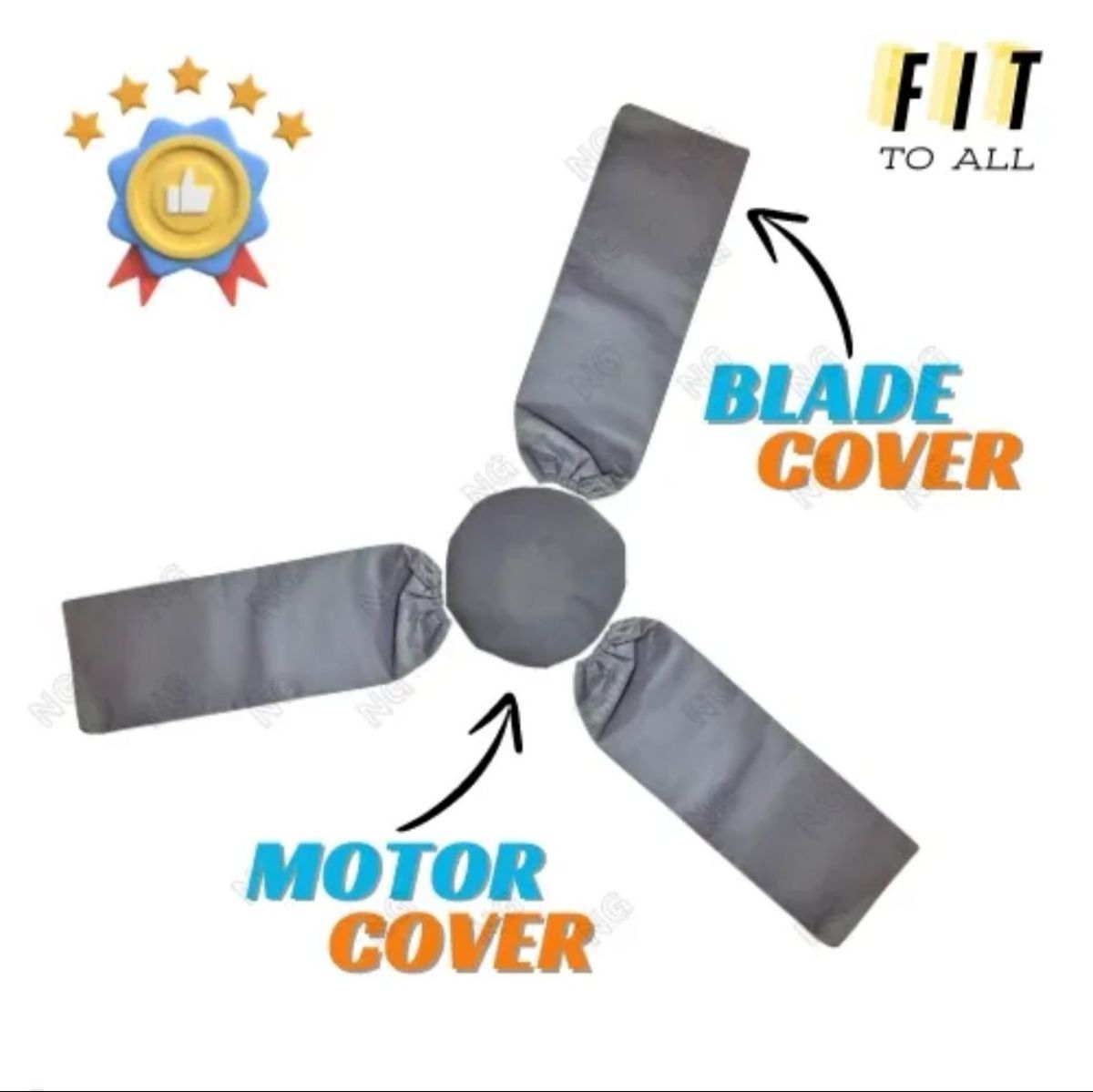 Universal Ceiling Fan Blade &amp; Motor Cover Set – Dustproof, Washable Fabric Protection for Home &amp; Office Fans