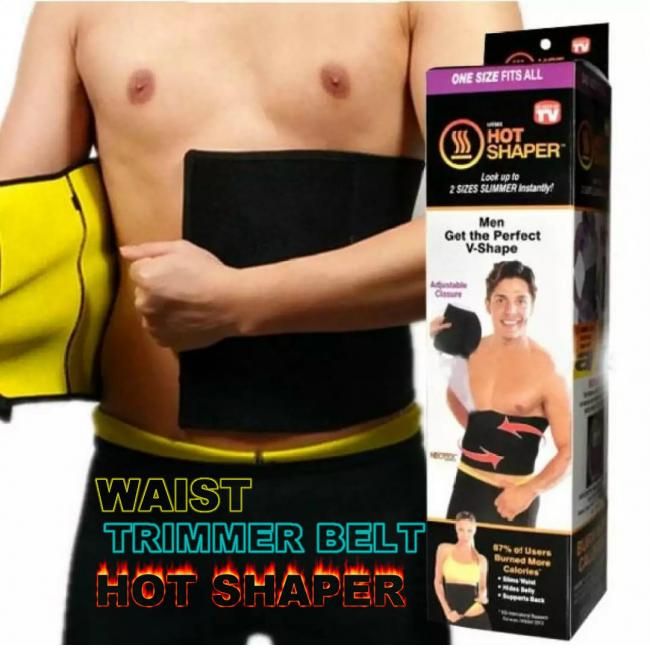 Hot Shaper Slimming Belt With Box Adjustable Standard Size Waist Trainer For Men And Women Helps Reduce Belly Fat Effectively View Gallery - Pakistan