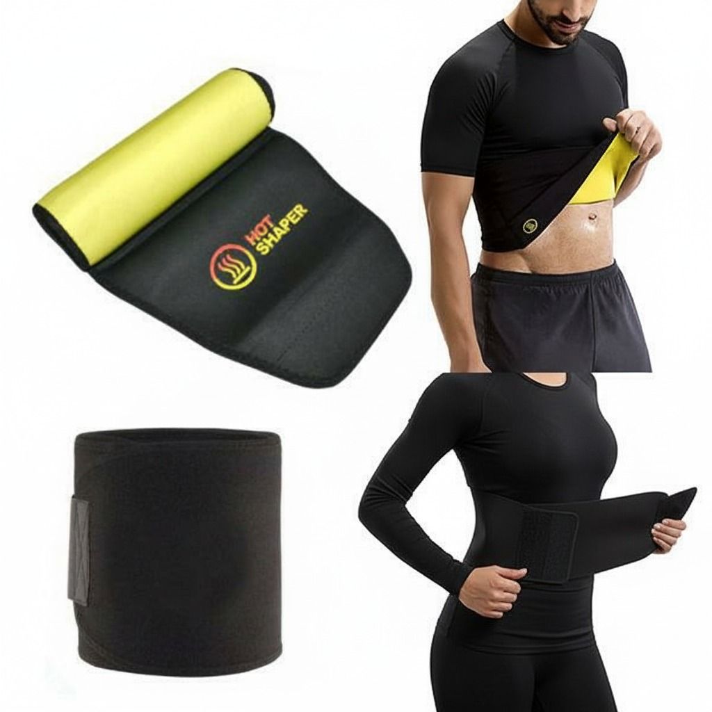 Hot Shaper Slimming Belt With Box Adjustable Standard Size Waist Trainer For Men And Women Helps Reduce Belly Fat Effectively View Gallery - Pakistan