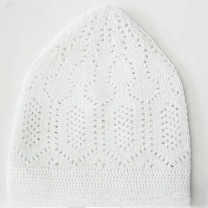 Men's Cotton Knitted Namaz Cap Pack Of 3 Comfortable And Breathable White Prayer Caps For Daily Use View Gallery - Pakistan