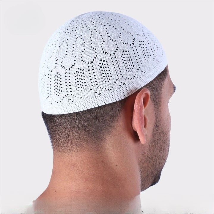 Men's Cotton Knitted Namaz Cap Pack Of 3 Comfortable And Breathable White Prayer Caps For Daily Use View Gallery - Pakistan