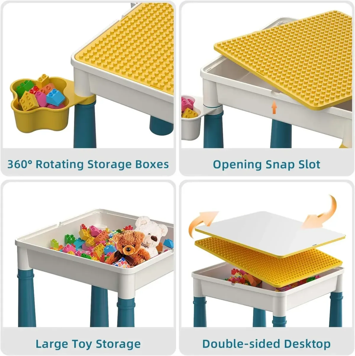 Kids Building Blocks Table With Chair – Multi-Functional Play Set For Creative Learning, Building, Drawing, And Fun Activities View Gallery - Pakistan