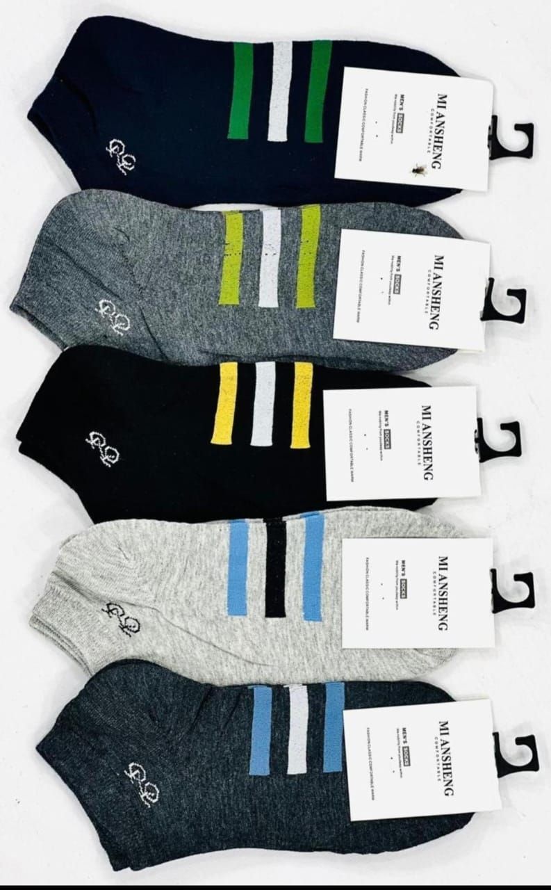 Pack Of 2 Pair Anklet Socks For Men – Soft, Breathable, And Stretchable Low-Cut Socks For Daily Comfort And Style (Random Design) View Gallery - Pakistan