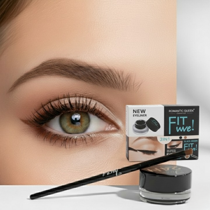 2 Pcs Face It Gel Eyeliner Set – Long-Lasting Smudge-Proof Gel Liner In Black And Brown Shades For Perfect Eye Definition And Professional Makeup Look View Gallery - Pakistan