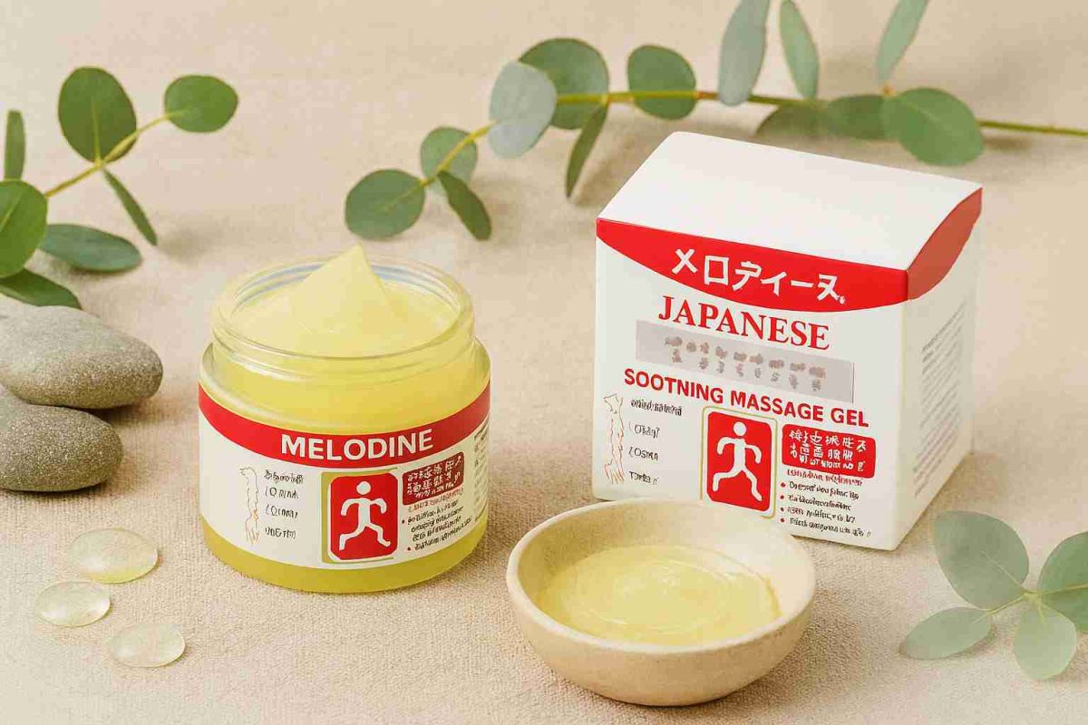 MELODINE Japanese Soothing Massage Gel – Muscle &amp; Joint Pain Relief Cream For Shoulder, Neck, Back &amp; Knee – Fast-Absorbing Herbal Formula
