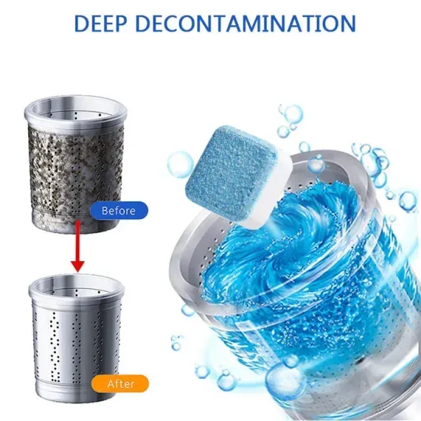 Pack Of 1 Washing Machine Cleaner Tablets – 12 Tablet | Deep Cleaning & Deodorizing For Front Load, Top Load & HE Washers View Gallery - Pakistan